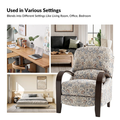 Poltrona reclinabile manuale in vera pelle Rita di Hulala Home