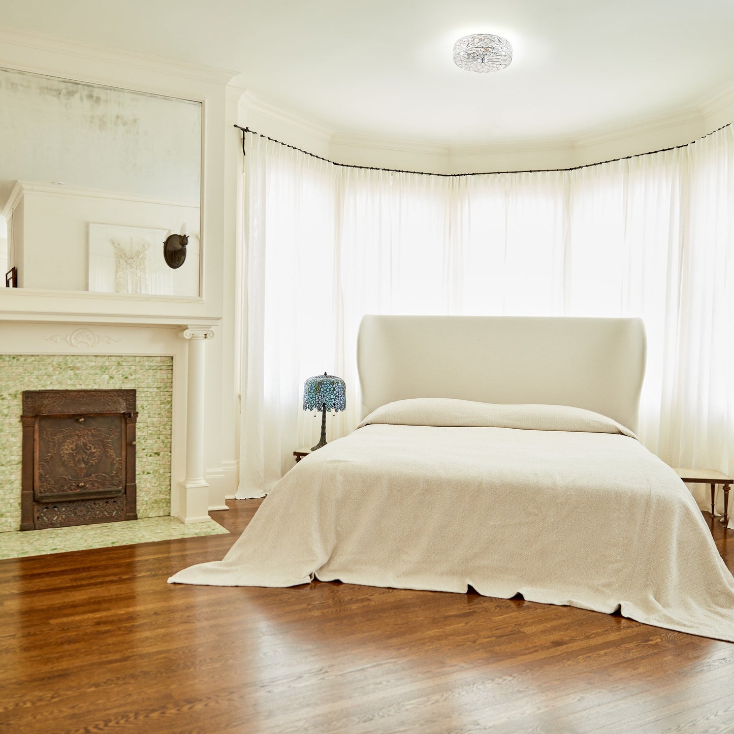 Lampada da soffitto semi-incassata River of Goods Olivia in metallo intrecciato e cristallo da 11,5 pollici - 11,5 x 11,5 x 6,375