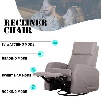 Poltrona reclinabile girevole, poltrona reclinabile a dondolo