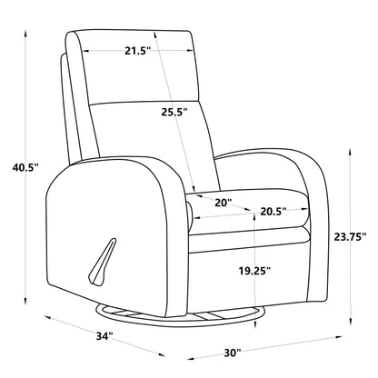 Poltrona reclinabile girevole, poltrona reclinabile a dondolo
