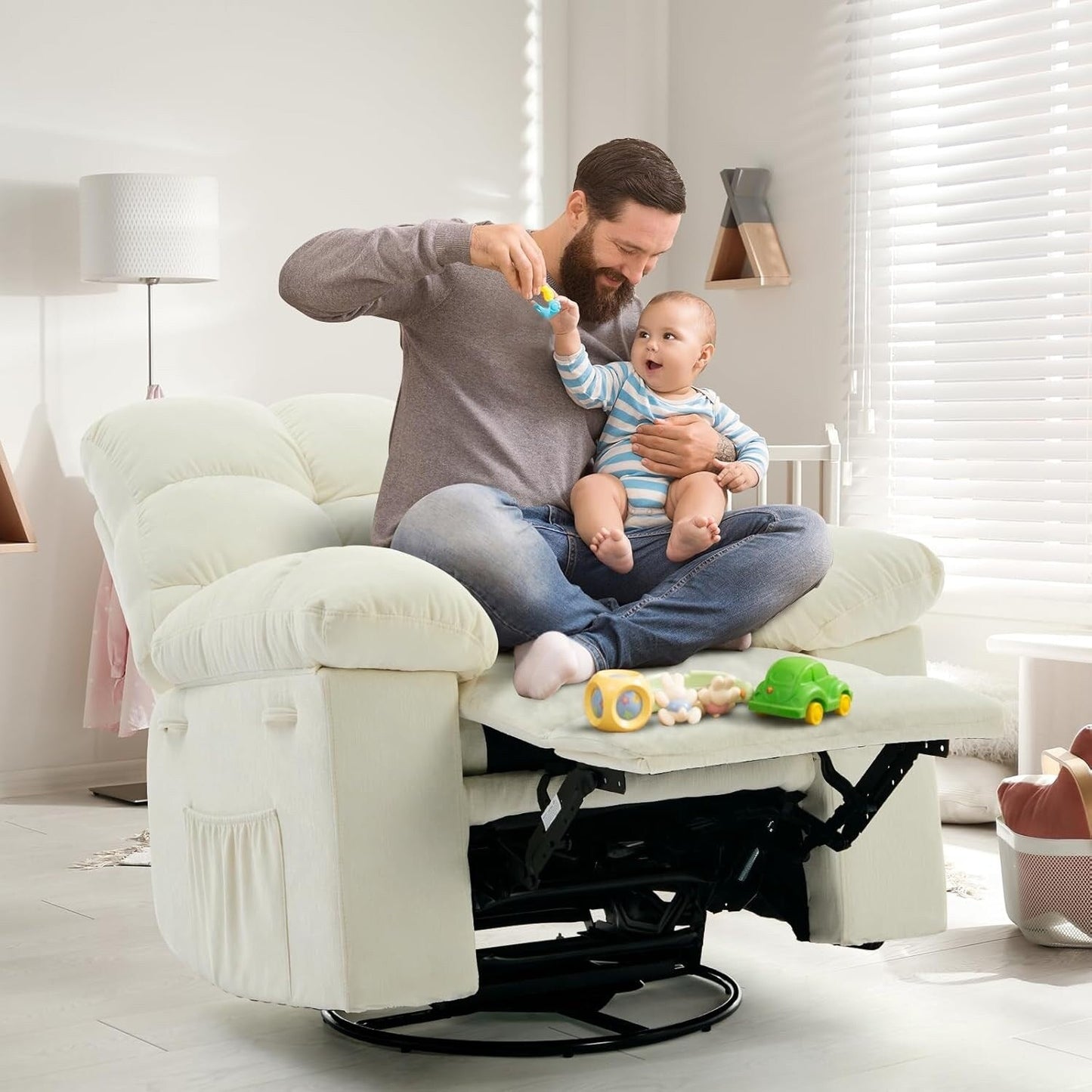 Sedia a dondolo girevole a 360°