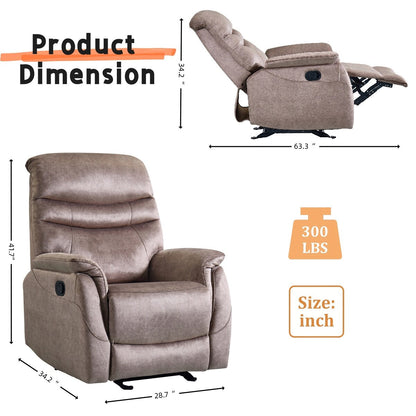 Poltrona reclinabile a dondolo per soggiorno