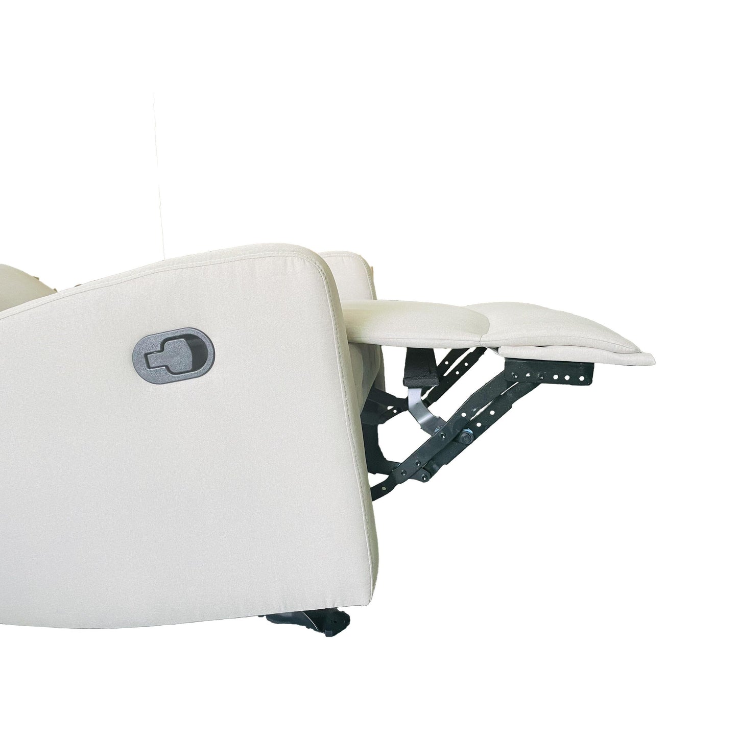 Poltrona reclinabile a dondolo, divano reclinabile regolabile con supporto lombare, poltrona reclinabile classica con comodi braccioli e schienale