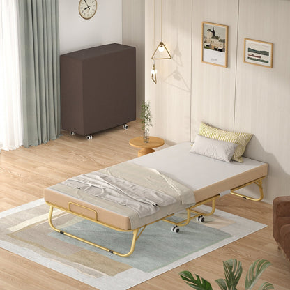 Letto pieghevole da 38'' con materasso, letto pieghevole portatile con telo di copertura
