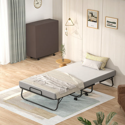 Letto pieghevole da 38'' con materasso, letto pieghevole portatile con telo di copertura