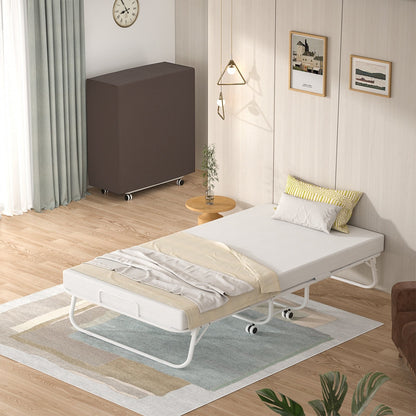 Letto pieghevole da 38'' con materasso, letto pieghevole portatile con telo di copertura