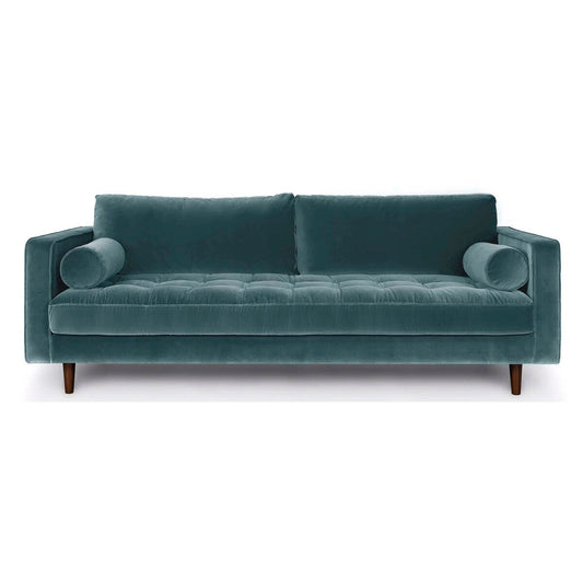 Divano in tessuto Roma in Spa Blue 88