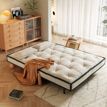 Divano in velluto tecnologico senza braccioli Romision in beige