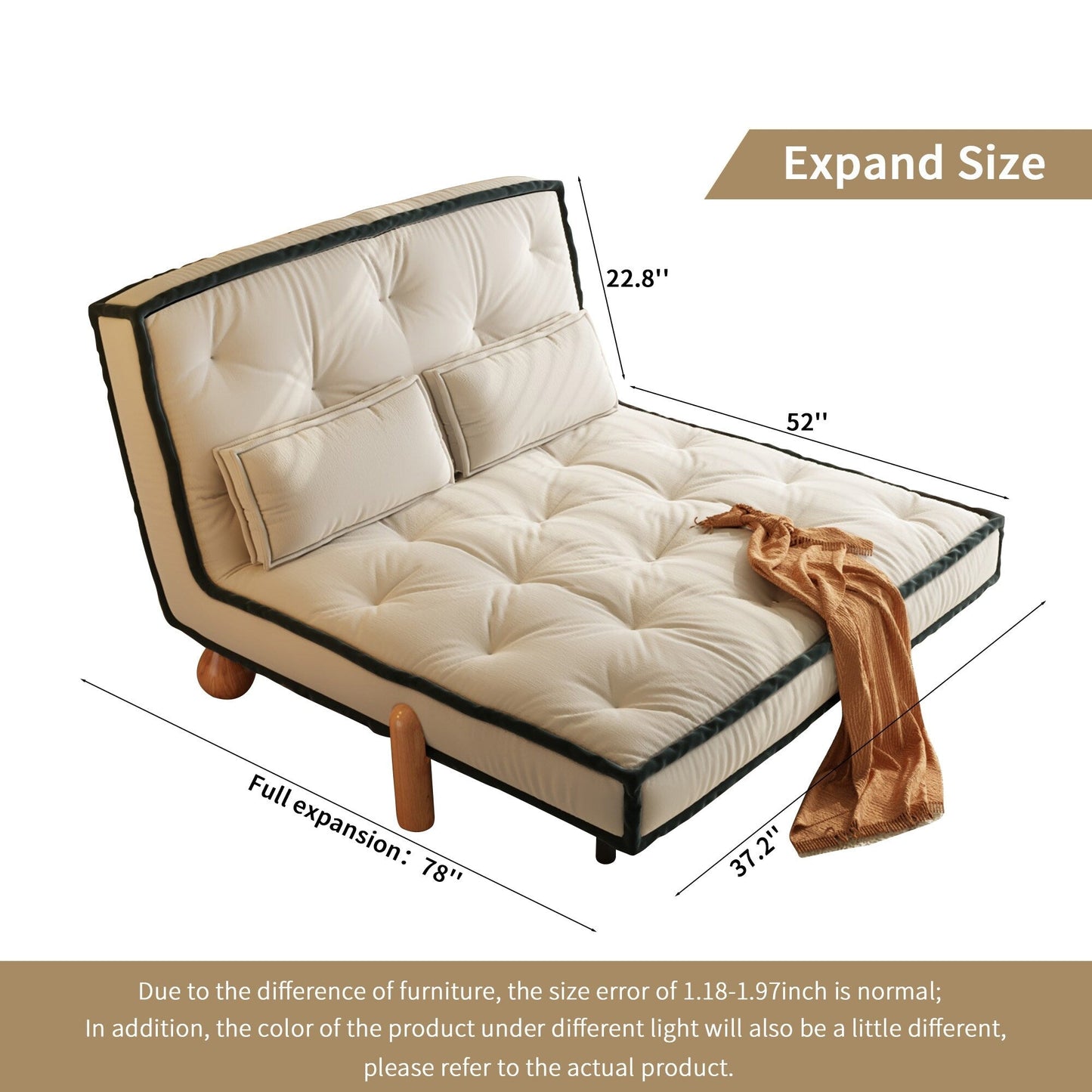 Divano in velluto tecnologico senza braccioli Romision in beige