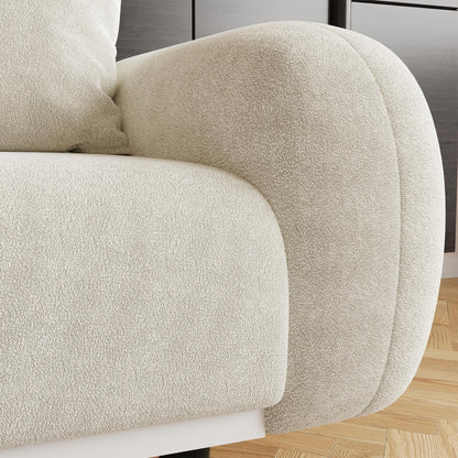 Divano imbottito in tessuto di cotone Romision