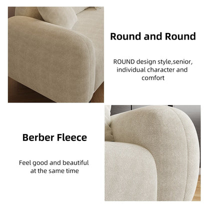 Divano imbottito in tessuto di cotone Romision