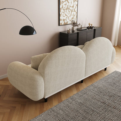 Divano imbottito in tessuto di cotone Romision