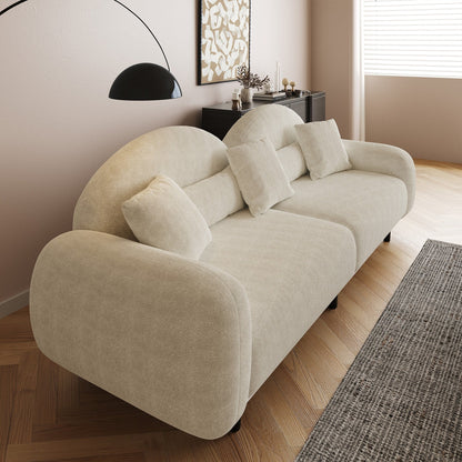 Divano imbottito in tessuto di cotone Romision