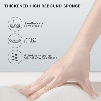 Divano rettangolare a tre posti in tessuto di lino con braccioli svasati Romision, colore beige