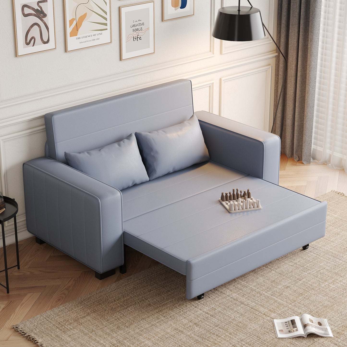 Divano letto pieghevole in tessuto di cotone Romision