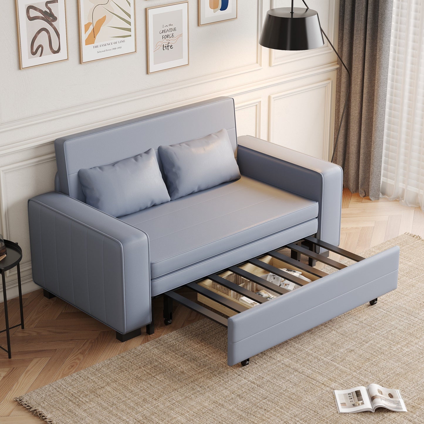 Divano letto pieghevole in tessuto di cotone Romision