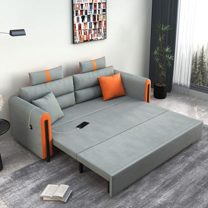 Divano letto pieghevole in tessuto tecnologico Romision