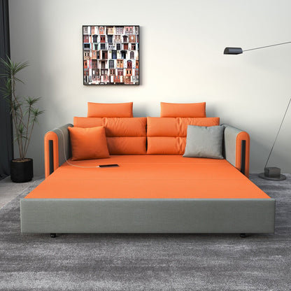 Divano letto pieghevole in tessuto tecnologico Romision