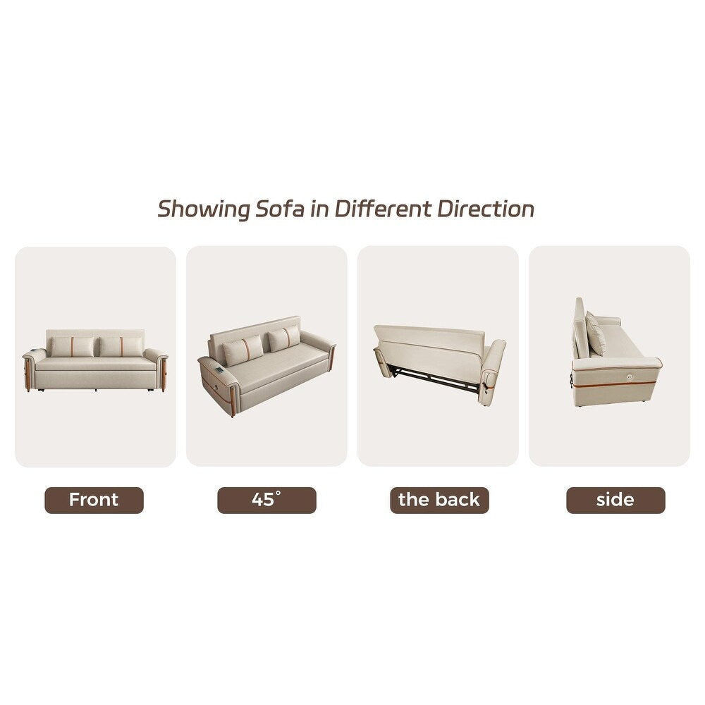 Divano letto pieghevole in tessuto tecnologico Romision