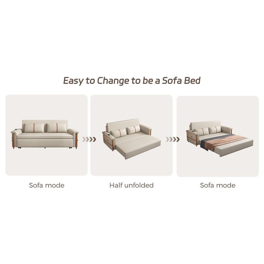 Divano letto pieghevole in tessuto tecnologico Romision