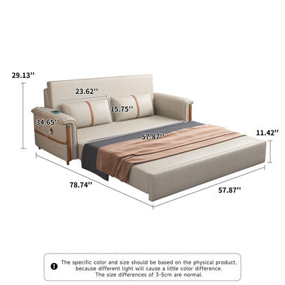 Divano letto pieghevole in tessuto tecnologico Romision