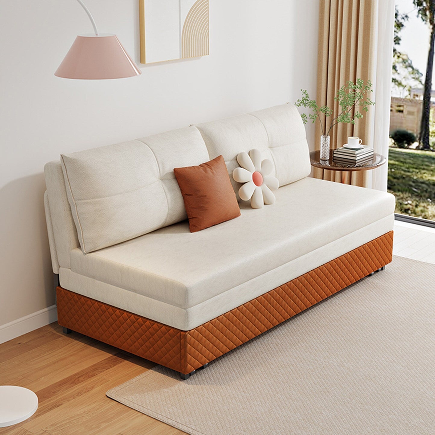 Divano letto pieghevole tecnologico in velluto Romision