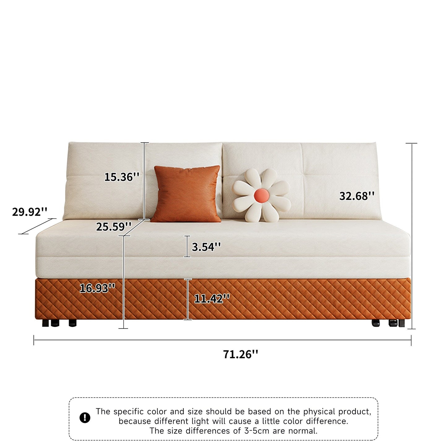 Divano letto pieghevole tecnologico in velluto Romision