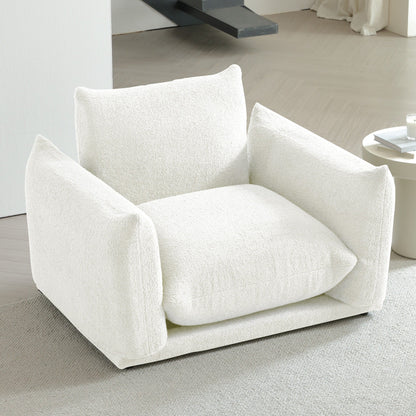 Divano componibile multi-combinazione imbottito in velluto di lana d'agnello Romision