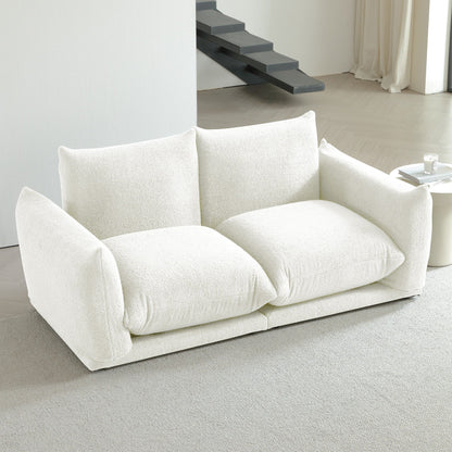 Divano componibile multi-combinazione imbottito in velluto di lana d'agnello Romision