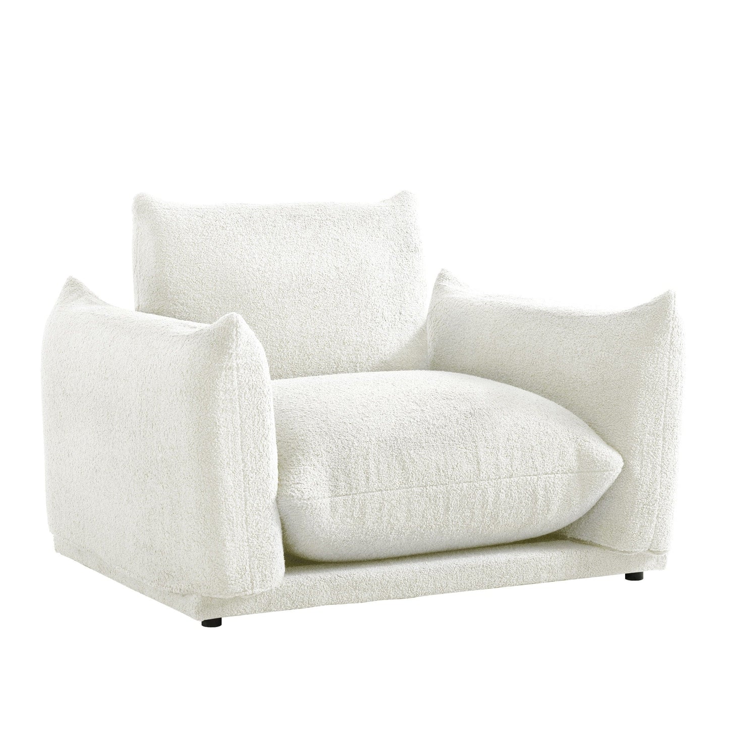 Divano componibile multi-combinazione imbottito in velluto di lana d'agnello Romision