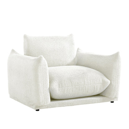 Divano componibile multi-combinazione imbottito in velluto di lana d'agnello Romision