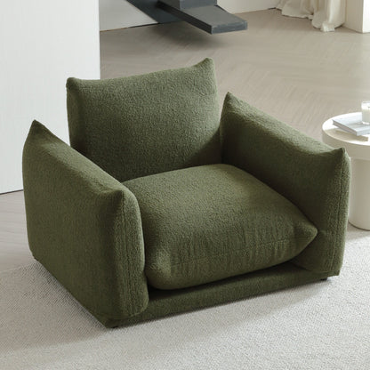 Divano componibile multi-combinazione imbottito in velluto di lana d'agnello Romision