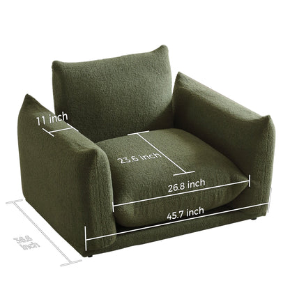 Divano componibile multi-combinazione imbottito in velluto di lana d'agnello Romision