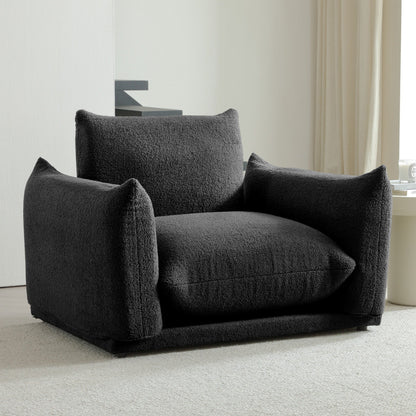 Divano componibile multi-combinazione imbottito in velluto di lana d'agnello Romision