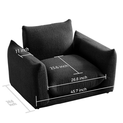 Divano componibile multi-combinazione imbottito in velluto di lana d'agnello Romision