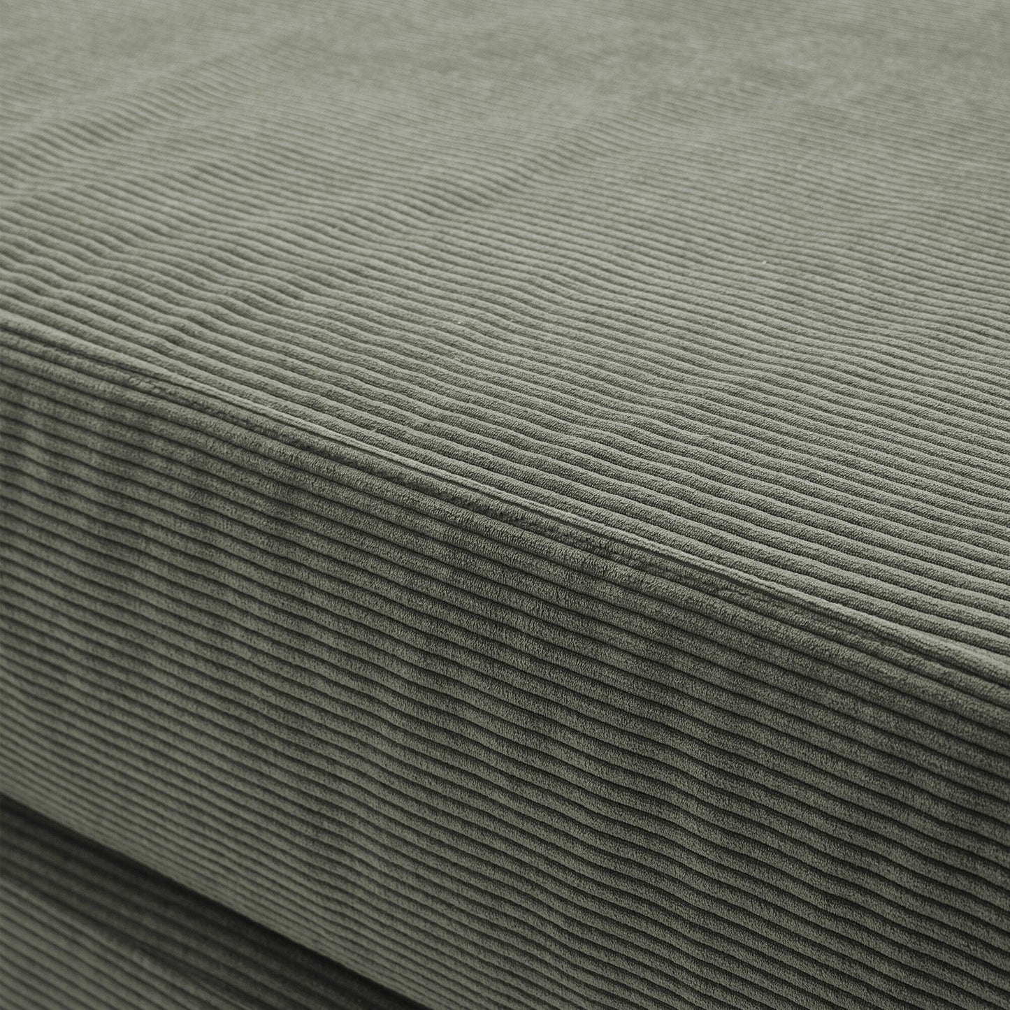 Divano letto rettangolare convertibile in tessuto a coste con braccioli rotondi Romision