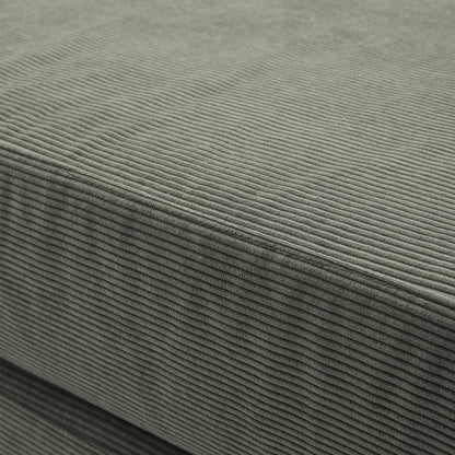 Divano letto rettangolare convertibile in tessuto a coste con braccioli rotondi Romision