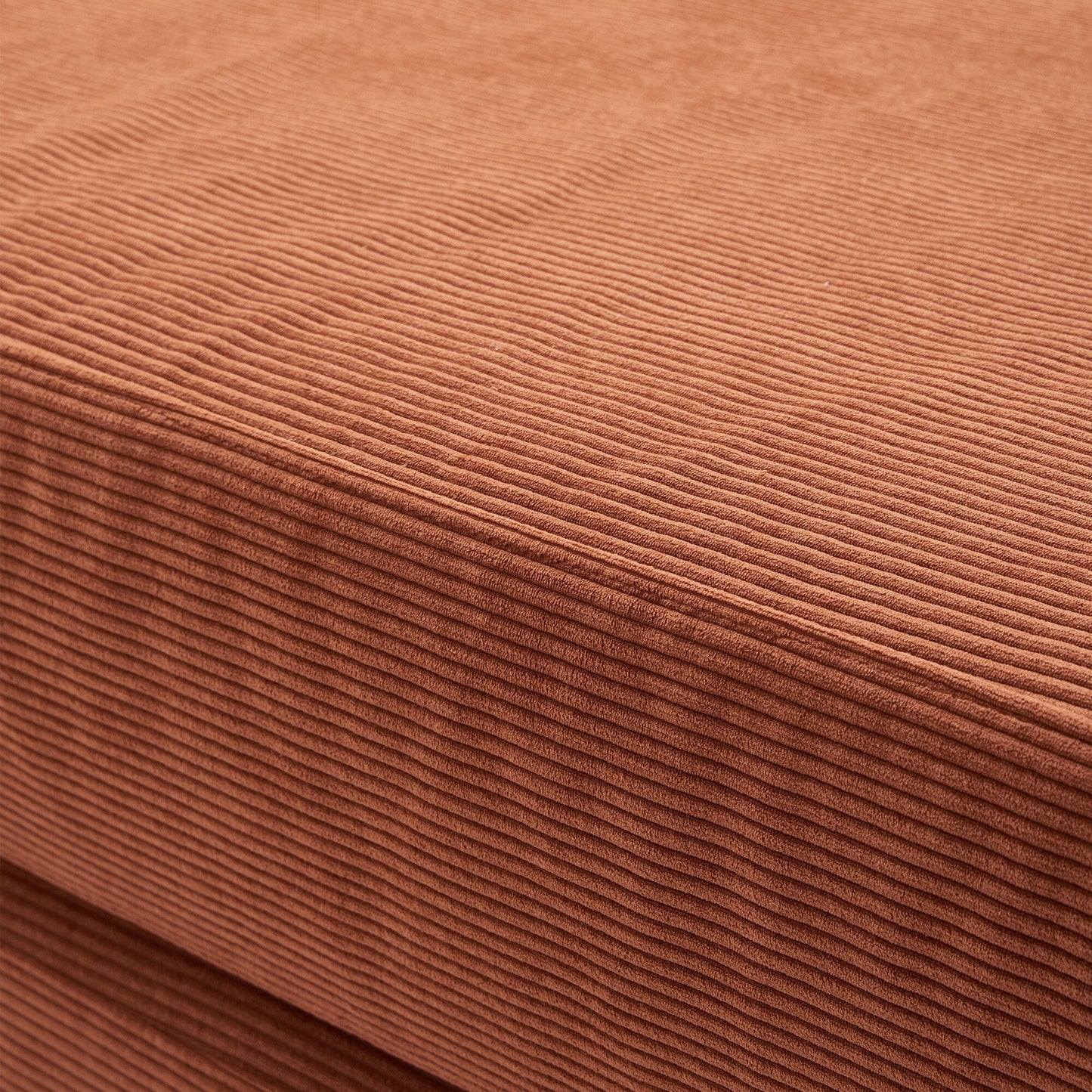 Divano letto rettangolare convertibile in tessuto a coste con braccioli rotondi Romision