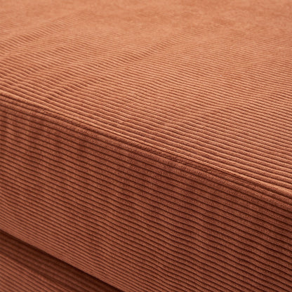 Divano letto rettangolare convertibile in tessuto a coste con braccioli rotondi Romision