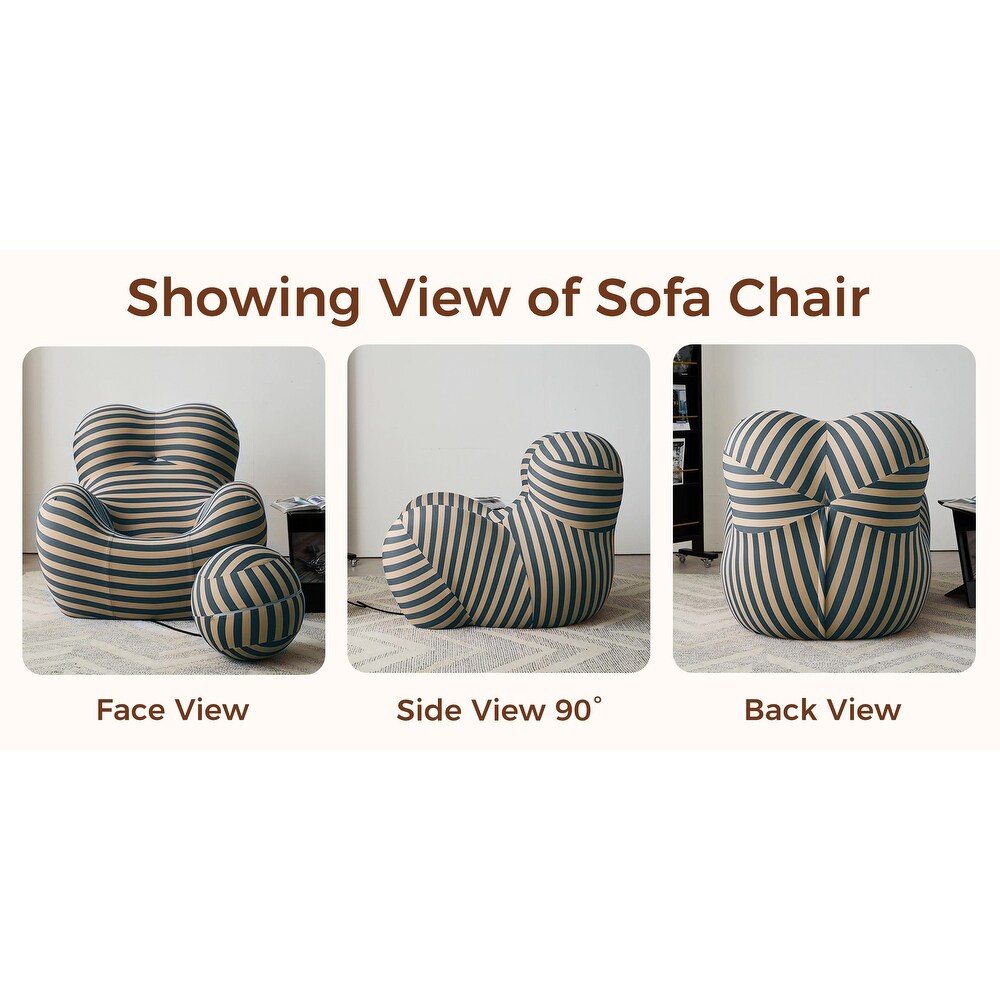 Divano curvo in tessuto con braccioli inclinati Romision