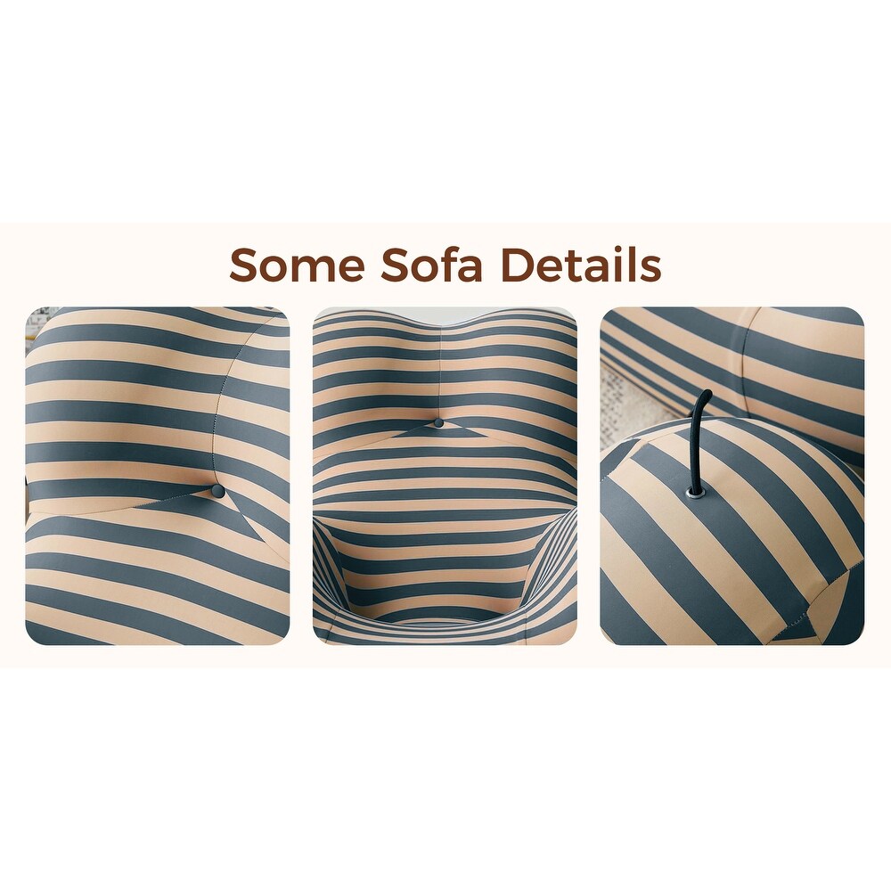 Divano curvo in tessuto con braccioli inclinati Romision