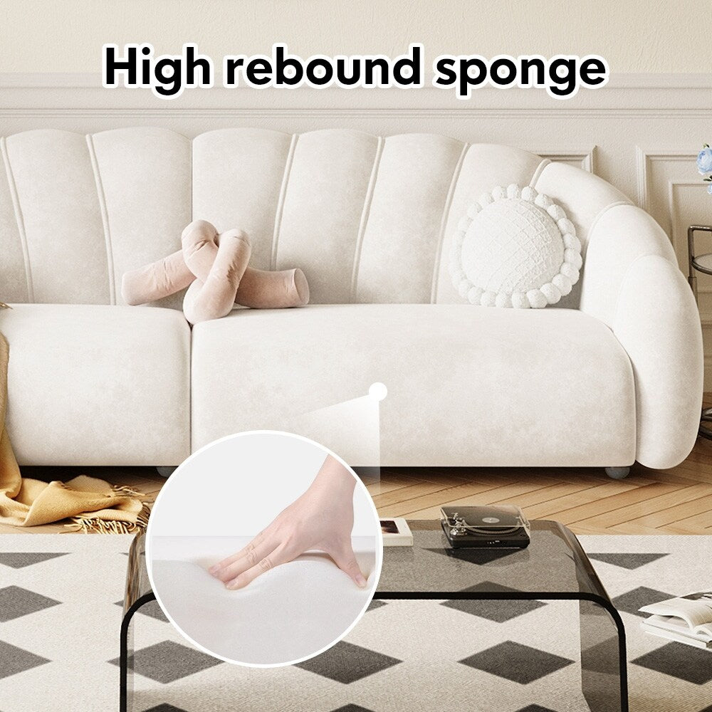 Divano rettangolare in velluto tecnologico Romision