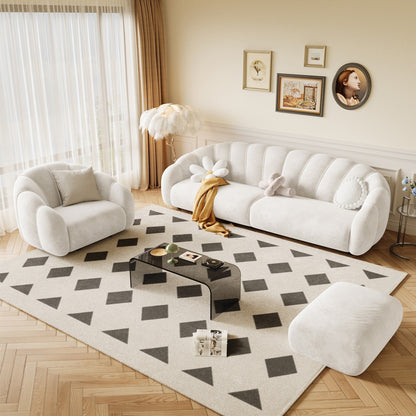 Divano rettangolare in velluto tecnologico Romision