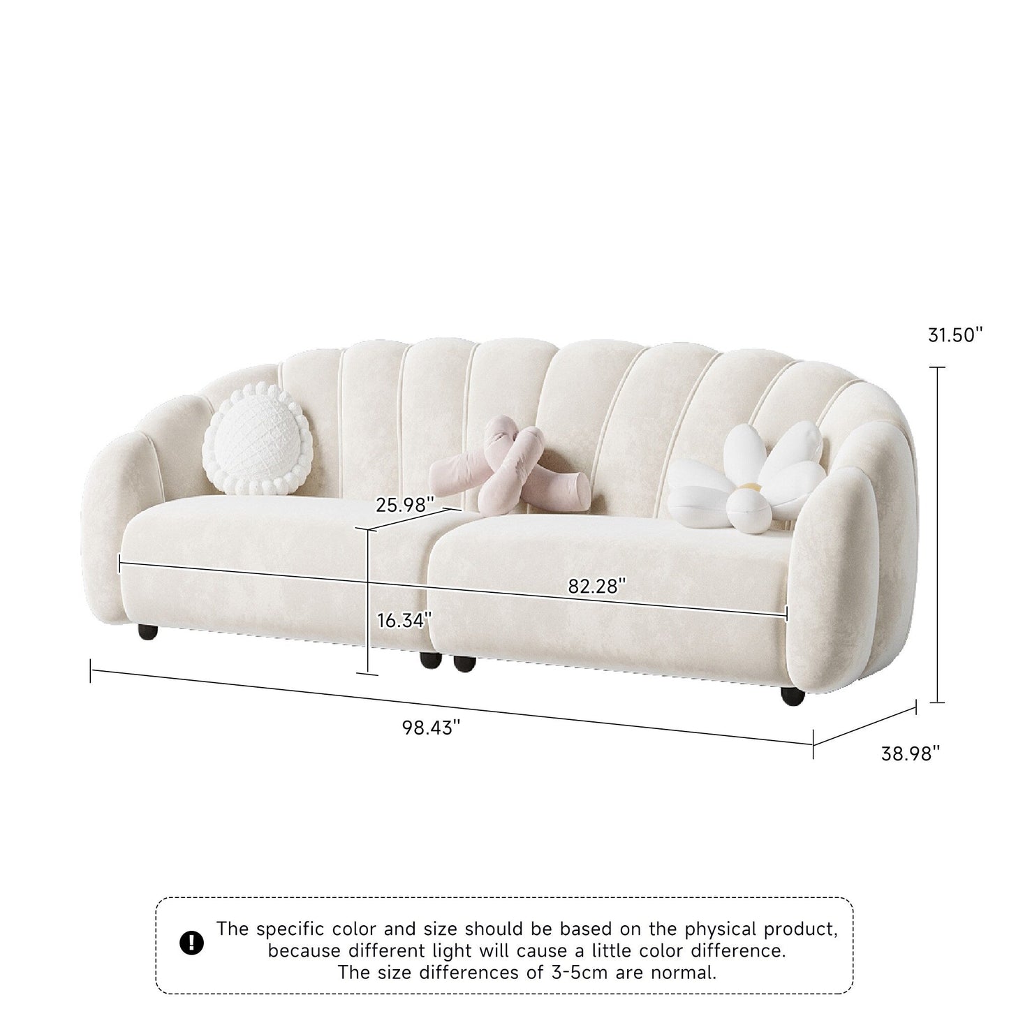 Divano rettangolare in velluto tecnologico Romision