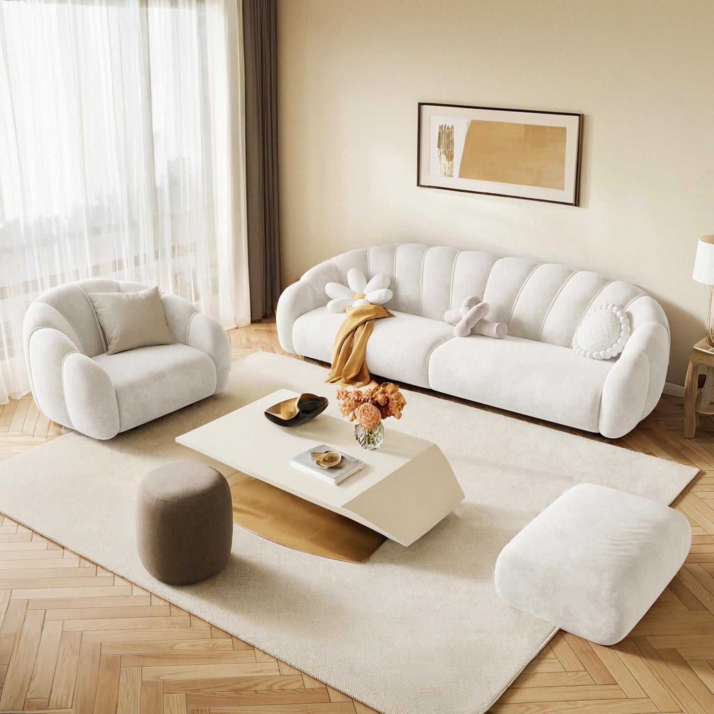 Divano in velluto tecnologico Romision