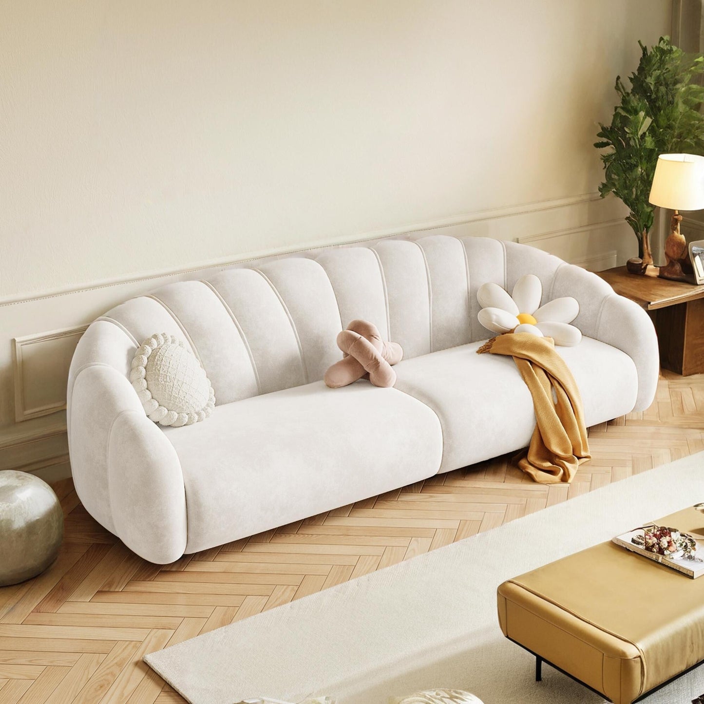 Divano in velluto tecnologico Romision