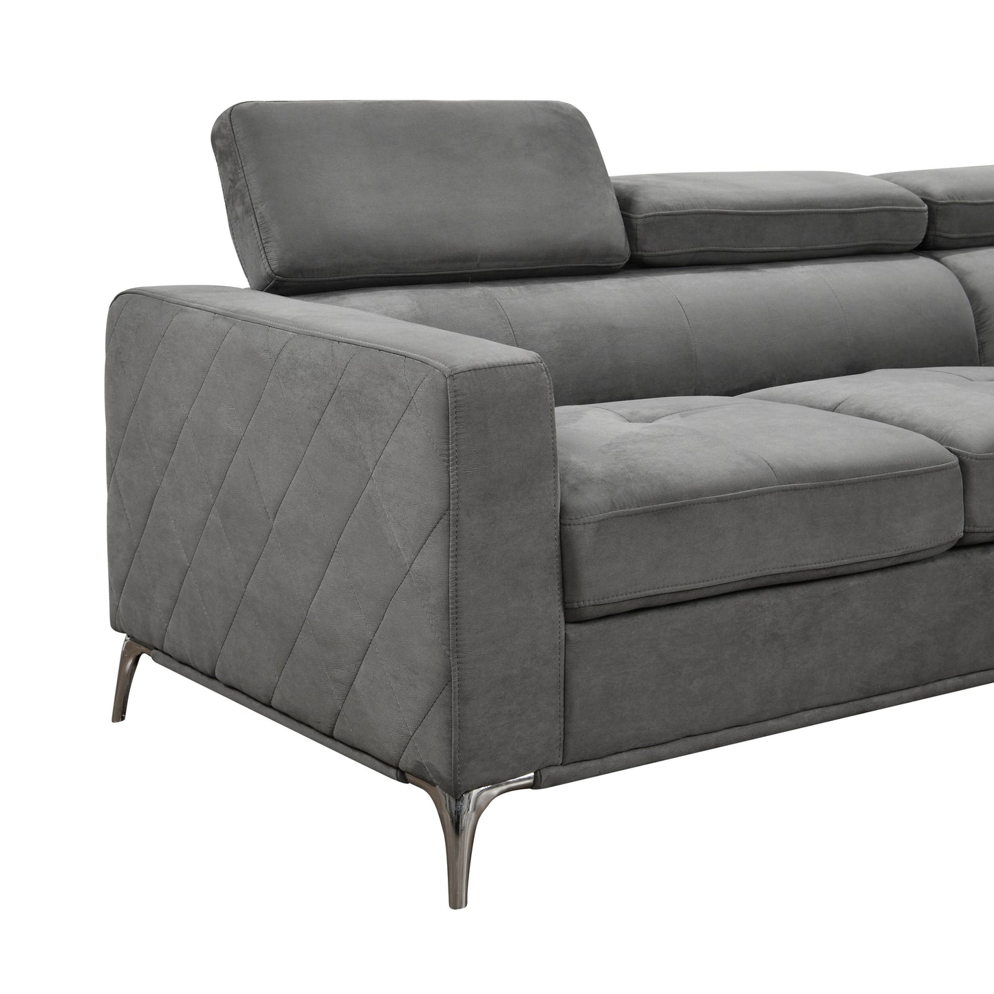 Divano componibile oversize Roomfitters 122 con chaise longue contenitore, divano contemporaneo a 7 posti a forma di U