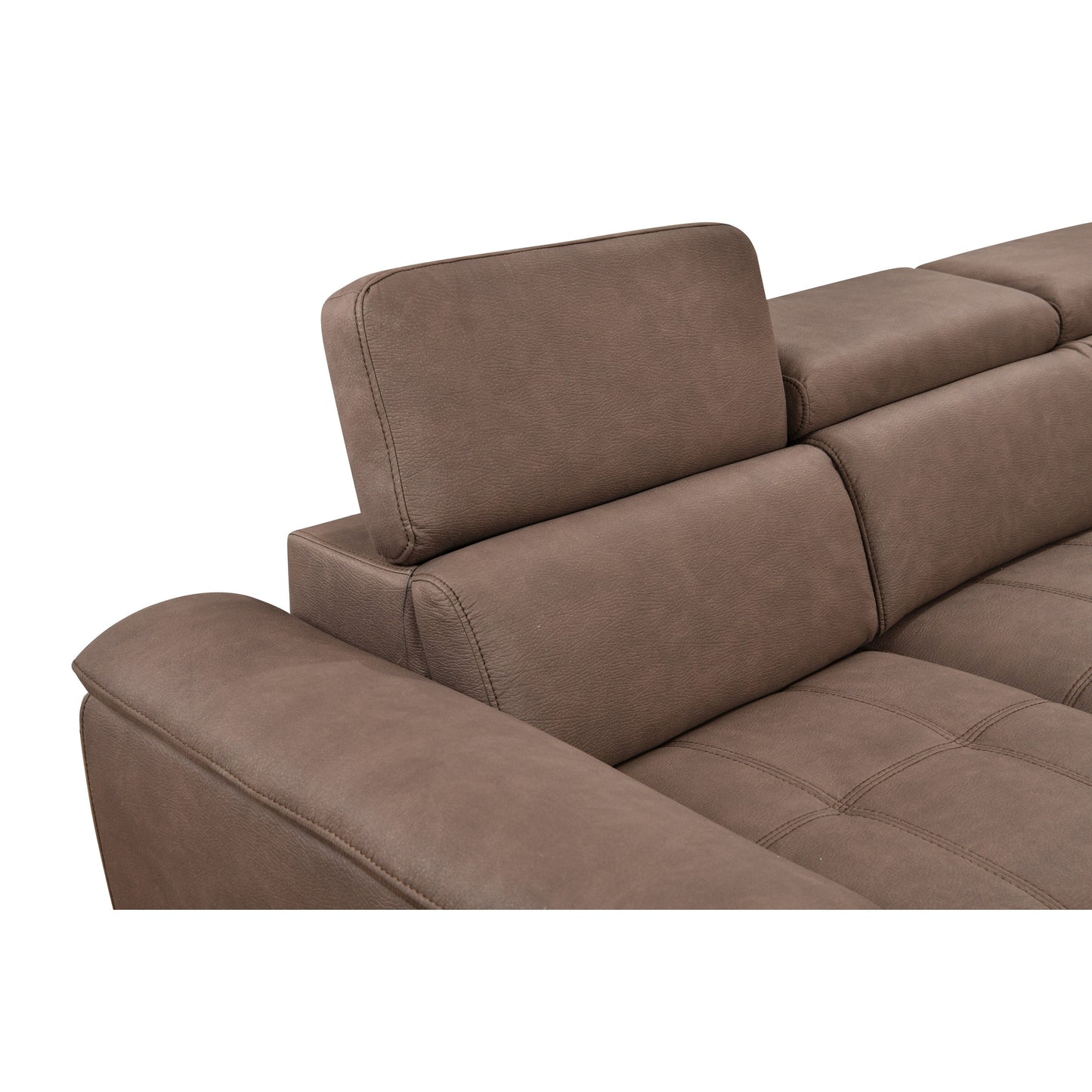 Divano componibile a U Roomfitters 128 con pouf, divano modulare reversibile, divano a 7 posti con seduta contenitore