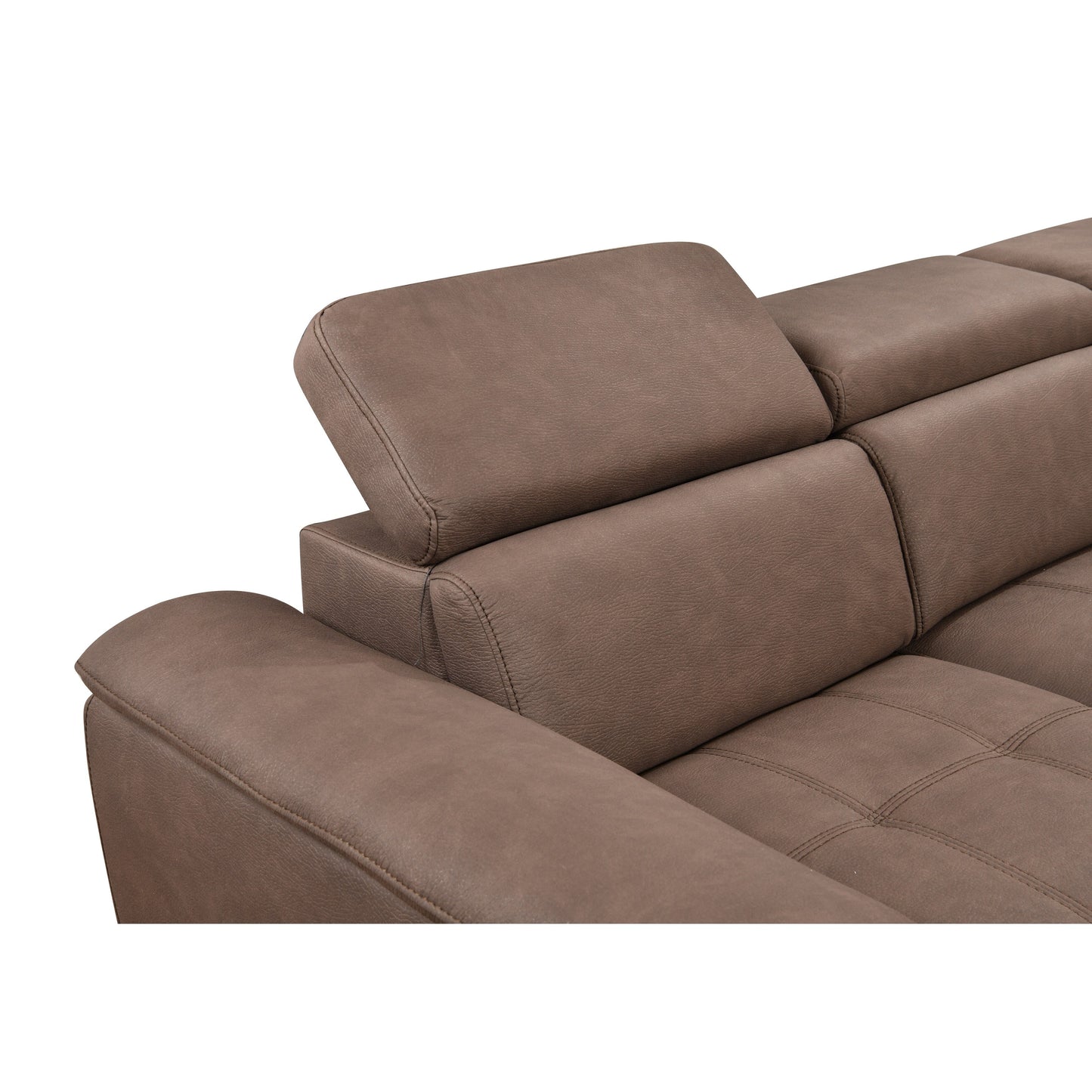 Divano componibile a U Roomfitters 128 con pouf, divano modulare reversibile, divano a 7 posti con seduta contenitore