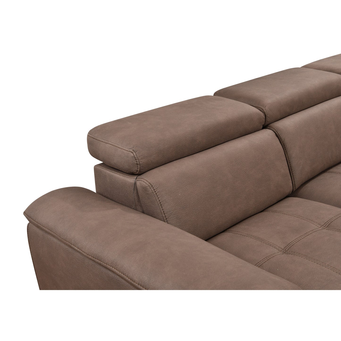 Divano componibile a U Roomfitters 128 con pouf, divano modulare reversibile, divano a 7 posti con seduta contenitore